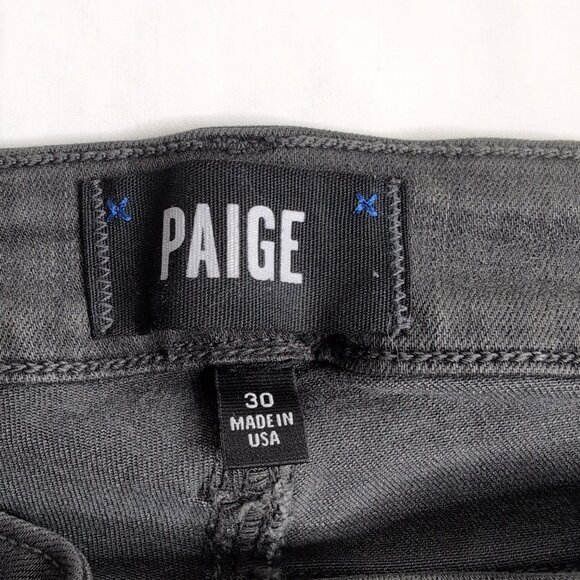 PAIGE Women's Dark Gray Verdugo Ankle Jeans, Size 30 - Picture 3 of 8